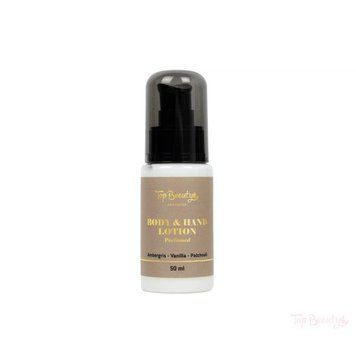 Парфумований лосьйон для рук і тіла TOP BEAUTY Body & Hand Lotion Perfumed Ambergris, Vanilla, Patchouil 50 мл