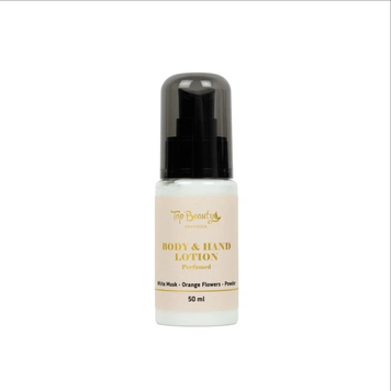 Парфумований лосьйон для рук і тіла TOP BEAUTY Body & Hand Lotion Perfumed White Musk, Orange Flowers, Powder 50 мл