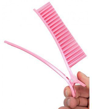 Hair Expert Затискач із гребінцем, Рожевий