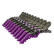 Hair Expert Clip Зажими-крокодили, х10, Фіолетові