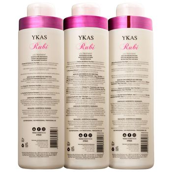 Выпрямление волос YKAS Ruby 3x Набор 1000 мл