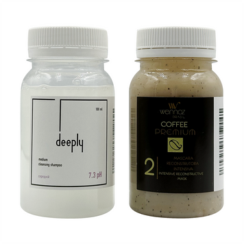 Кератин Honma Tokyo (WENNOZ) Coffee Premium + Deeply Medium Cleansing Shampoo 7.3 pH 100+100 мл