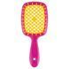 Janeke SUPERBRUSH YELLOW/RASPBERRIES. Гребінець арт. 82SP226COM