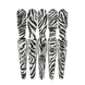 Hair Expert Clip Зажимы-крокодилы, х5, Зебра